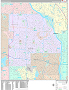 Brooklyn Park Wall Map Premium Style